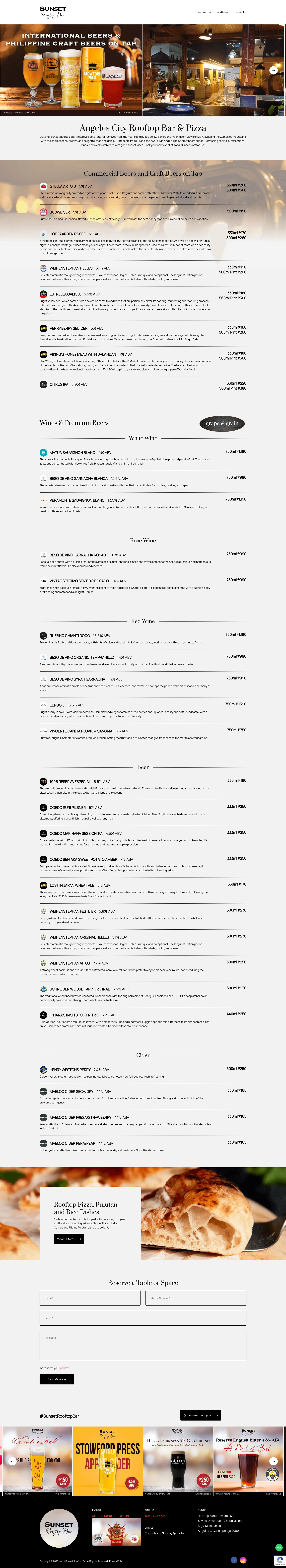 Kandi Sunset Bar Website