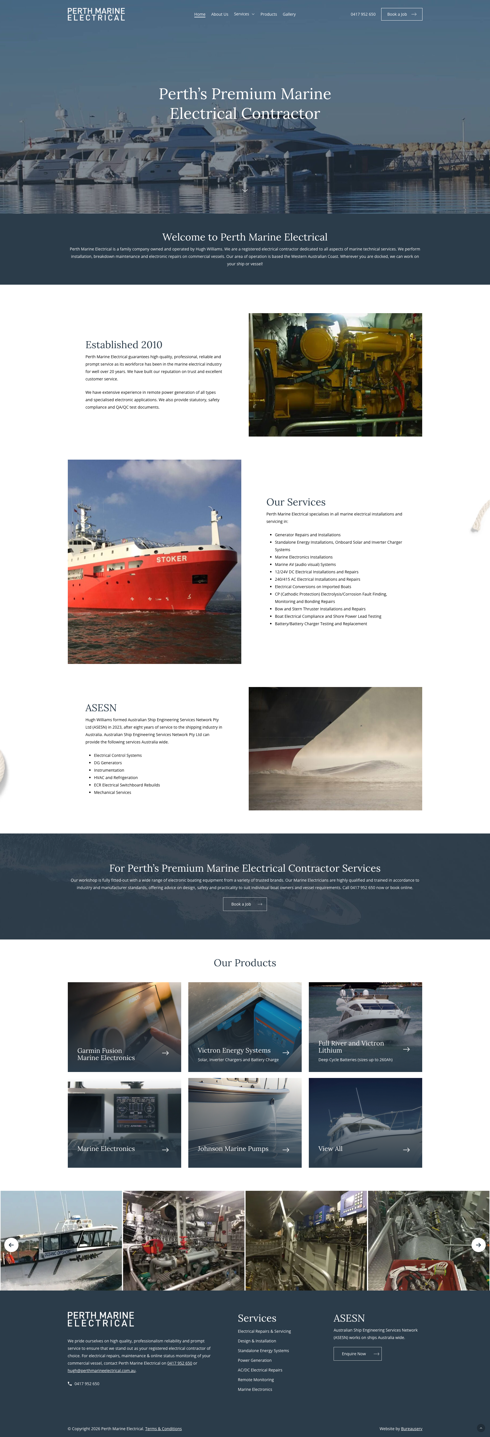 Perth Marine Electrical Website