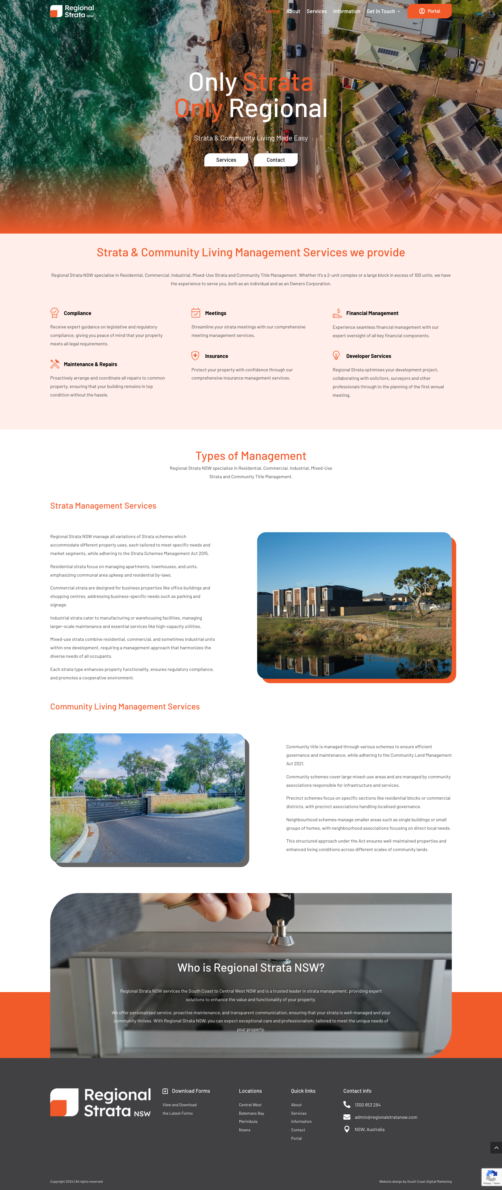 Regional Strata NSW website screenshot