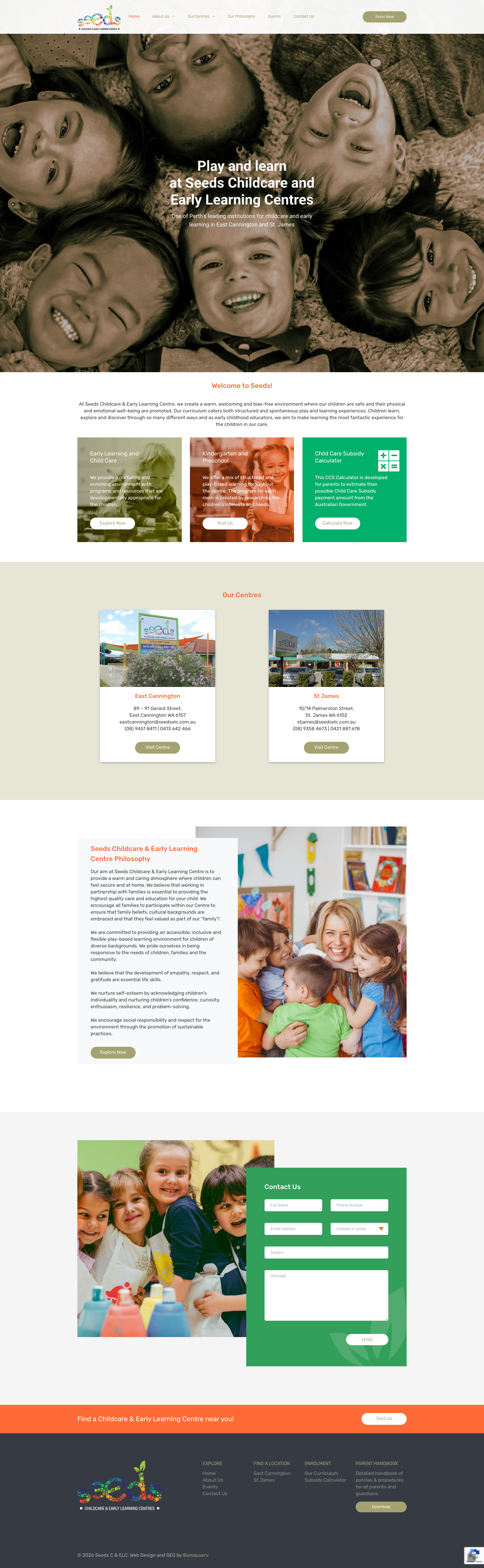 SEEDS ELC website screenshot