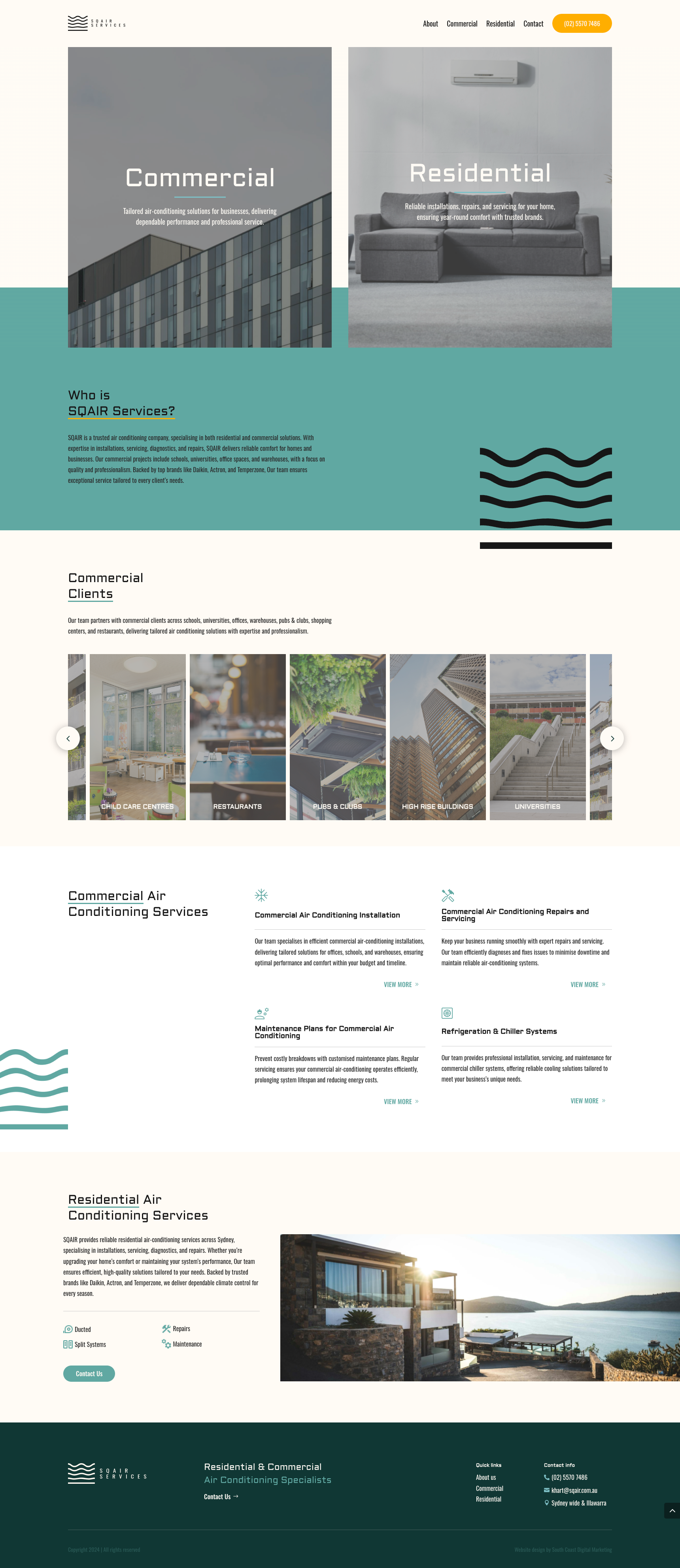 SQAIR service website screenshot